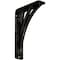 Ekena Millwork Nevio Wrought Iron Bracket, (Single center brace), Antiqued Pale Gold 1 1/2"W x 5 1/2"D x 8"H BKTM01X05X08SNEAPG - alternate 1
